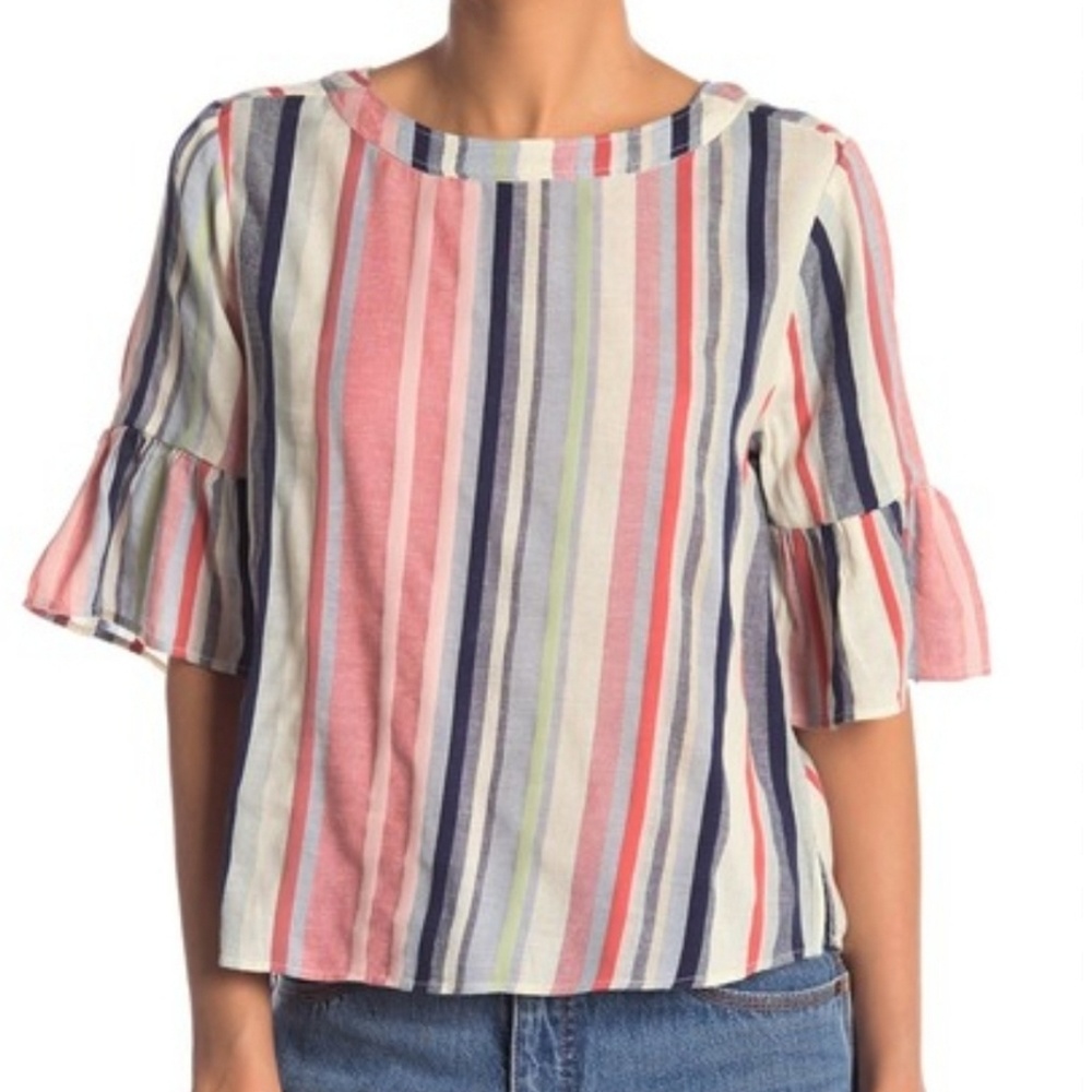 Susina Striped Shirt Women Size Small Nee with Tag